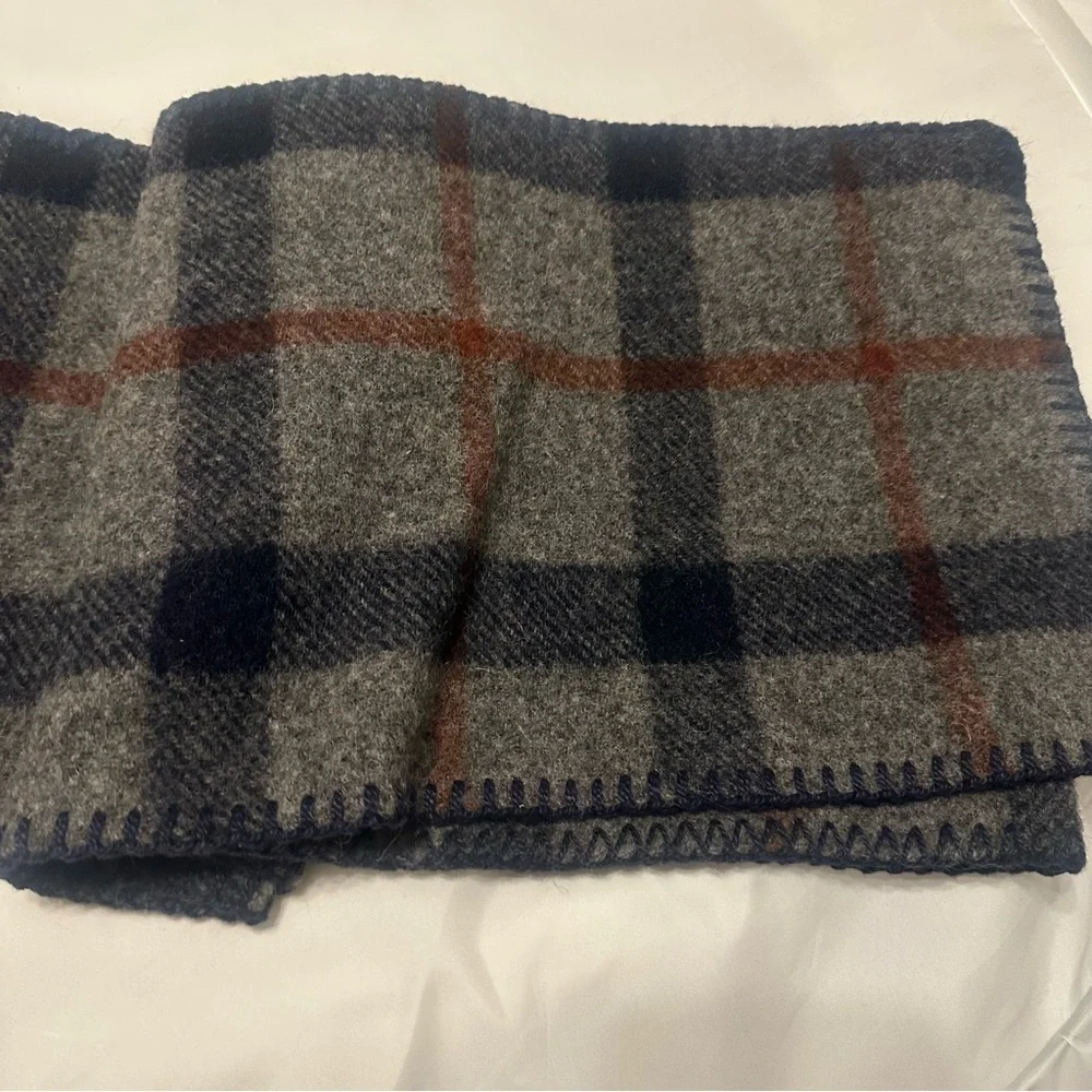 Bemidji Woolen Mills Buffalo Plaid Wool Check Scarf USA